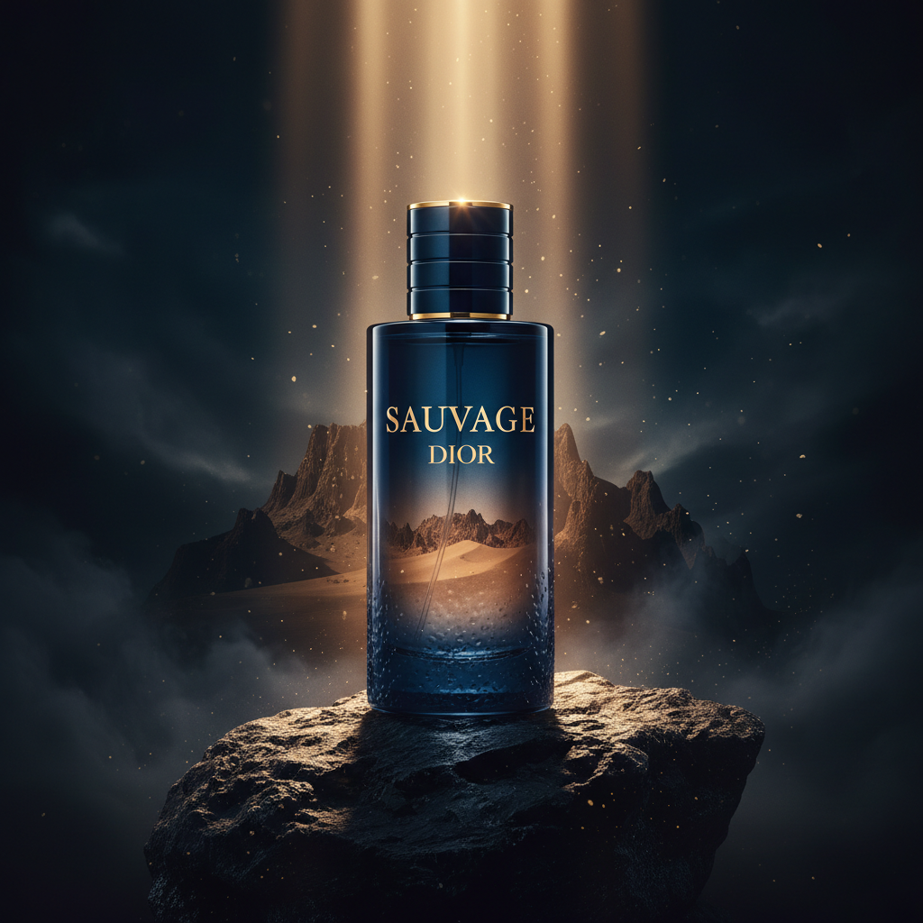 Sauvage by Dior luxury fragrance editorial product photo